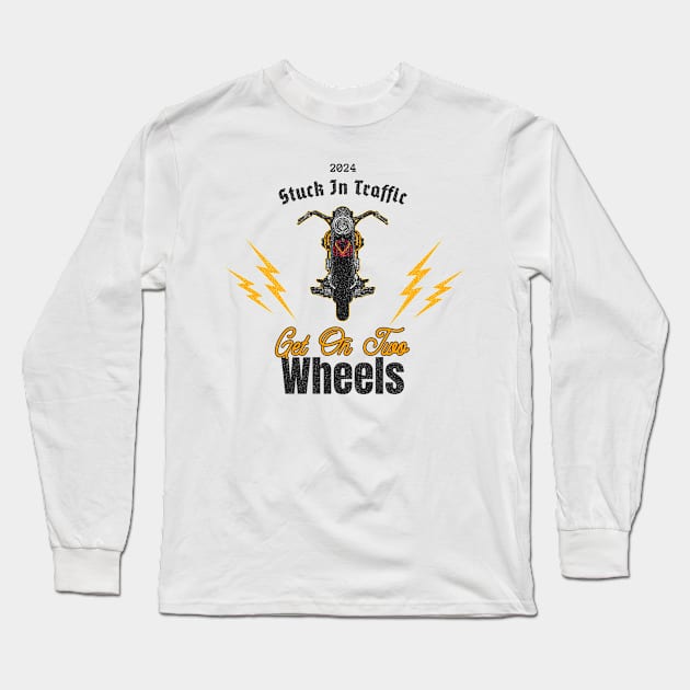 MOVING THROUGH TRAFFIC Long Sleeve T-Shirt by RIDE TO LIVE